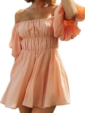 Altar'd State Strapless Peach Mini romper